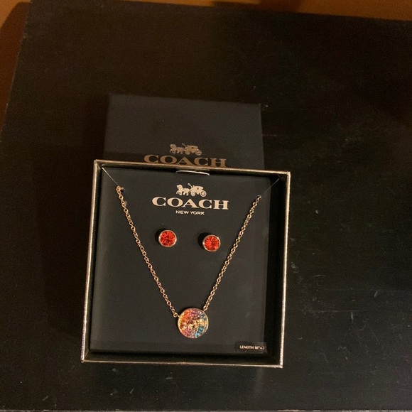 Coach necklace and earring set - Picture 1 of 3